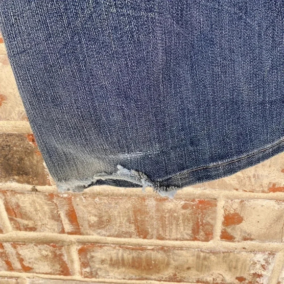 Joe’s Distressed Criss Cross Pockets Flare Jeans - Picture 6 of 11